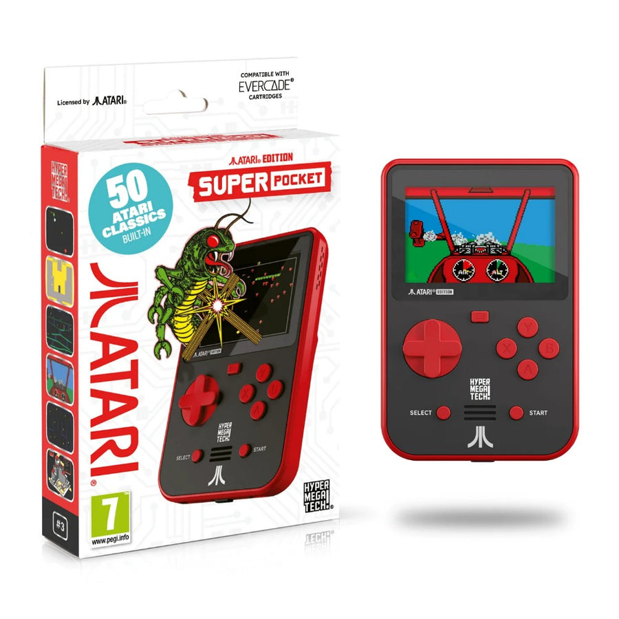 Super Pocket, console portable à jeux intégrés et port cartouche Evercade, édition Atari