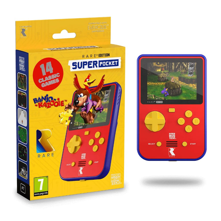 Super Pocket, console portable à jeux intégrés et port cartouche Evercade, édition RARE