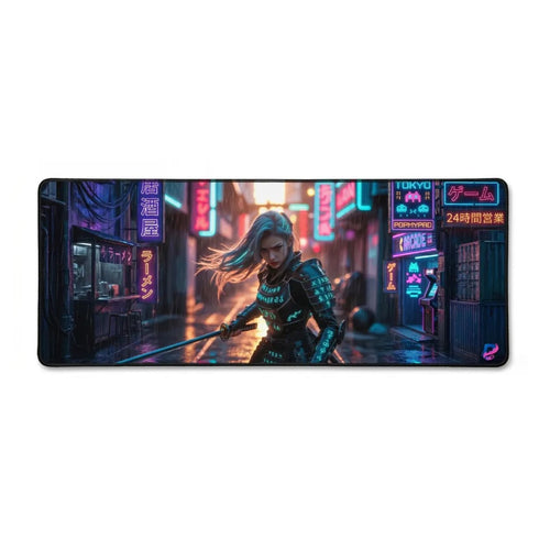 XXL-Mauspad Cyberpunk Samurai | PopMyPad | 900x400 mm | 3 mm |  Speed und Präzision.