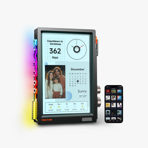 Digitaler Bilderrahmen Divoom Times Frame — transparentes Schwebe-Display, 64 GB