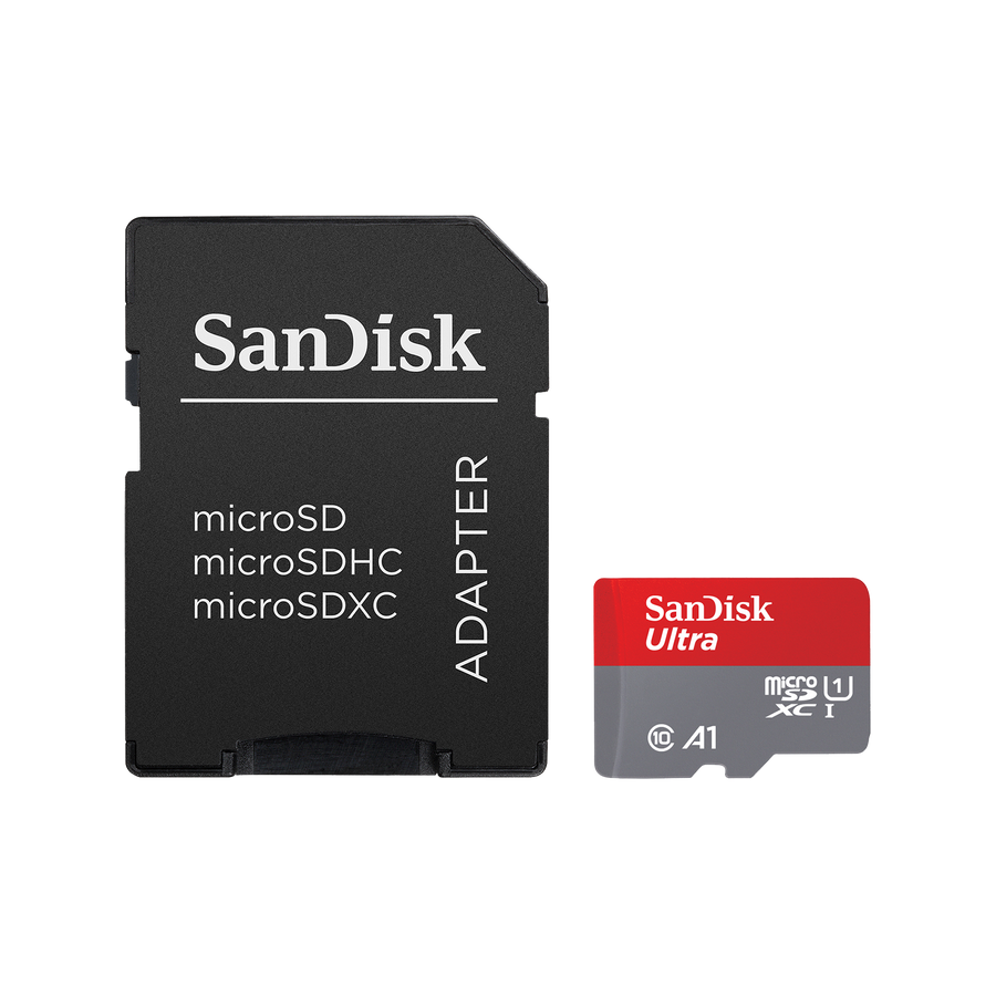 Mitgelieferter SD-Adapter zur microSDXC-Karte SanDisk Ultra